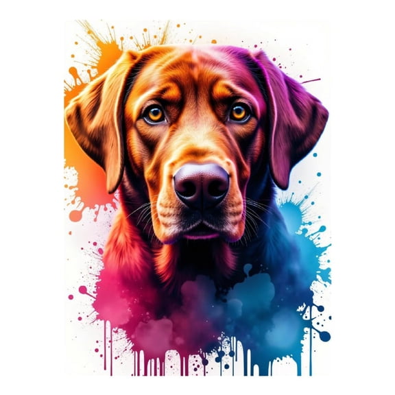 Diamond Art Kit for Adults, Colorful Labrador Portrait Art Diamond Painting for Adults Beginners, DIY Diamond Art Painting Kits, 5D Diamond Painting Crafts for Home Decor 12x16 Frameless