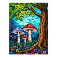 thumbnail image 1 of Diamond Art Kit for Adults, Colorful Mushrooms Stained Glass Art Diamond Painting for Adults Beginners, DIY Diamond Art Painting Kits, 5D Diamond Painting Crafts for Home Decor 12x16 Frameless, 1 of 7