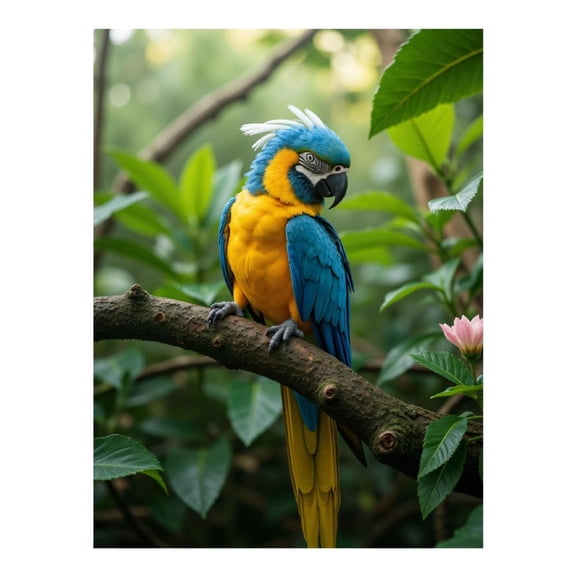 Diamond Art Kit for Adults, Colorful Parrot On Branch Diamond Painting for Adults Beginners, DIY Diamond Art Painting Kits, 5D Diamond Painting Crafts for Home Decor 12x16 Frameless