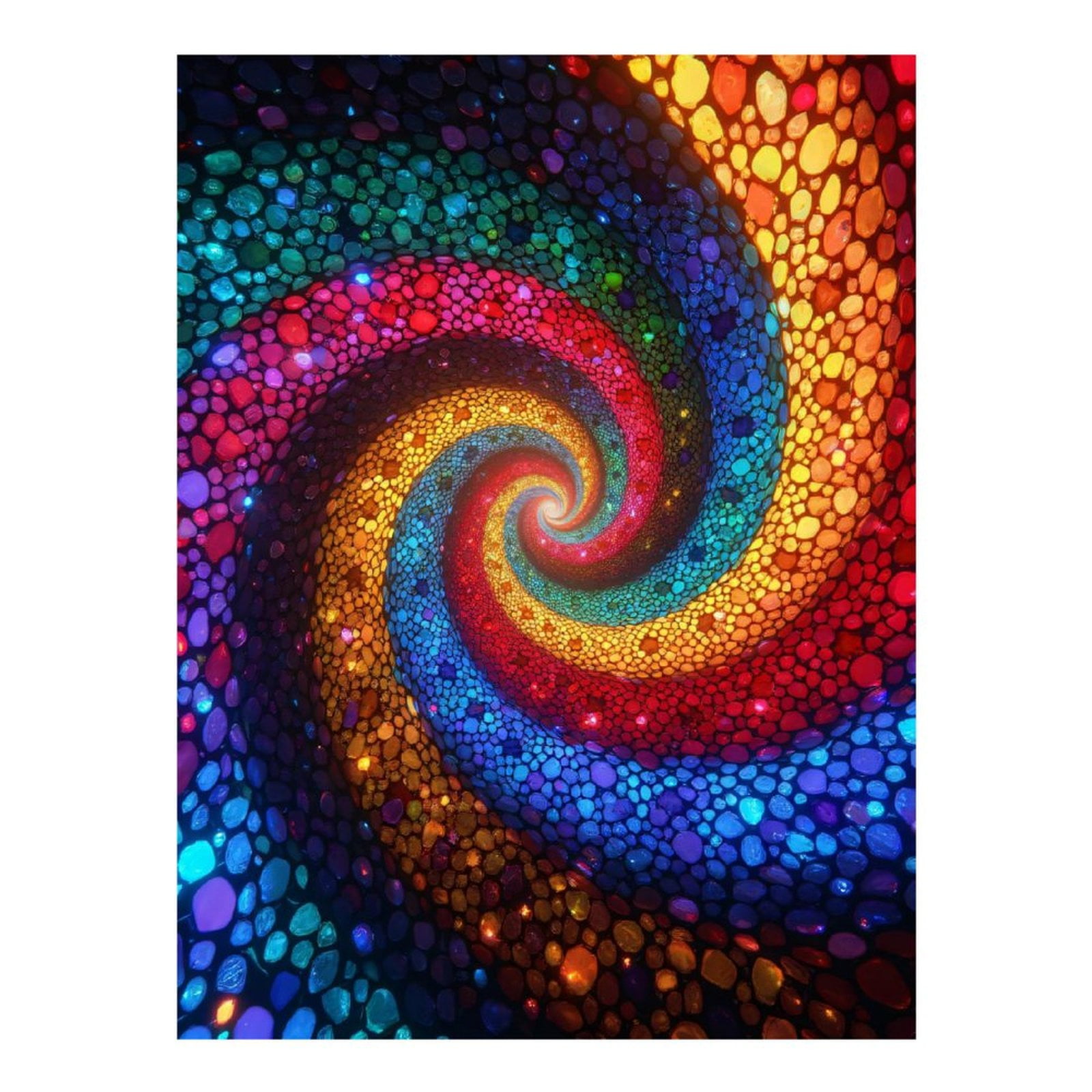 Diamond Art Kit for Adults, Colorful Spiral Mosaic Art Diamond Painting for Adults Beginners, 5D DIY Diamond Art Painting Kits, Colorful Diamond Painting Craft for Home Decor 12x16