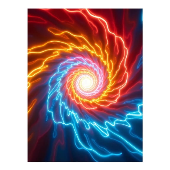 Diamond Art Kit for Adults, Colorful Spiral Neon Vortex Diamond Painting for Adults Beginners, DIY Diamond Art Painting Kits, 5D Diamond Painting Crafts for Home Decor 12x16 Frameless