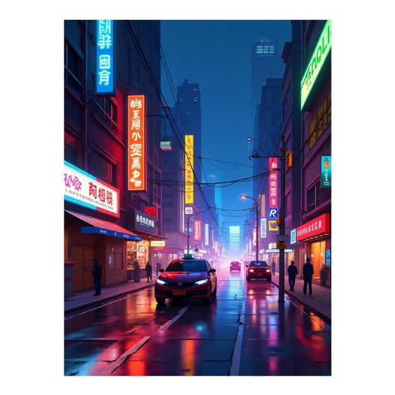 Diamond Art Kit for Adults, Cool Cyberpunk Cityscape Print No.75 Diamond Painting for Adults Beginners, 5D DIY Diamond Art Painting Kits, Colorful Diamond Painting Craft for Home Decor 12x16