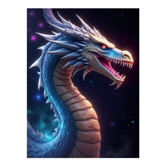 Diamond Art Kit for Adults, Cool Dragon Print No.209 Diamond Painting for Adults Beginners, 5D DIY Diamond Art Painting Kits, Colorful Diamond Painting Craft for Home Decor 12x16