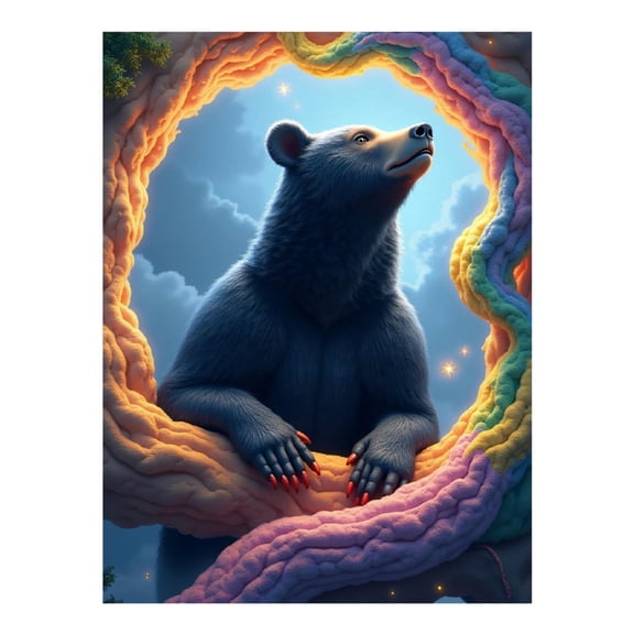 Diamond Art Kit for Adults, Cute Bear Slate Print No.289 Diamond Painting for Adults Beginners, 5D DIY Diamond Art Painting Kits, Colorful Diamond Painting Craft for Home Decor 12x16