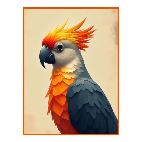 Diamond Art Kit for Adults, Cute Classy Cockatoo Print No.14 Diamond Painting for Adults Beginners, 5D DIY Diamond Art Painting Kits, Colorful Diamond Painting Craft for Home Decor 12x16