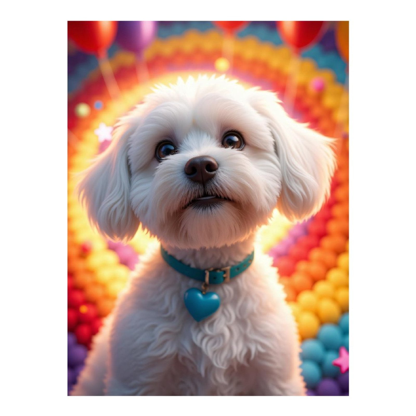 Diamond Art Kit for Adults, Cute Dog Colorful Background Diamond Painting for Adults Beginners, DIY Diamond Art Painting Kits, 5D Diamond Painting Crafts for Home Decor 12x16 Frameless