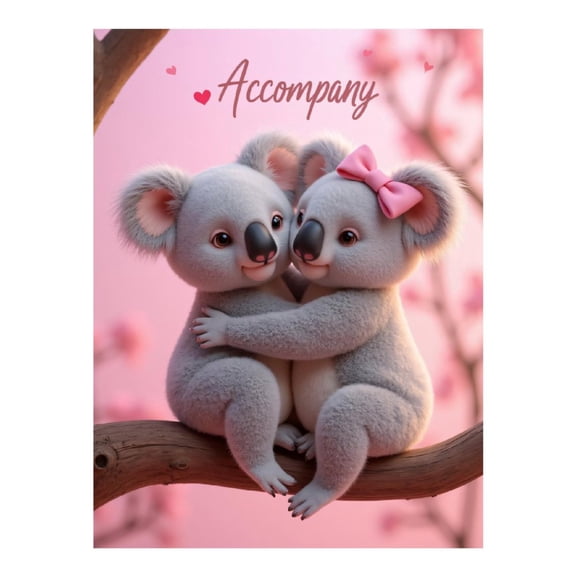 Diamond Art Kit for Adults, Cute Koalas Hugging Pink Background Diamond Painting for Adults Beginners, 5D DIY Diamond Art Painting Kits, Colorful Diamond Painting Craft for Home Decor 12x16