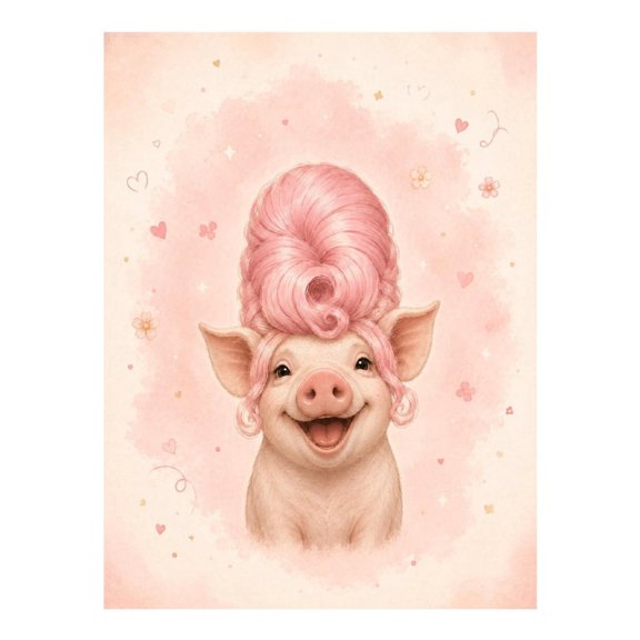 Diamond Art Kit for Adults, Cute Pink Pig Diamond Painting for Adults Beginners, 5D DIY Diamond Art Painting Kits, Colorful Diamond Painting Craft for Home Decor 12x16