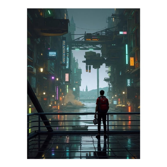 Diamond Art Kit for Adults, Cyberpunk Cityscape Print No.14 Diamond Painting for Adults Beginners, 5D DIY Diamond Art Painting Kits, Colorful Diamond Painting Craft for Home Decor 12x16