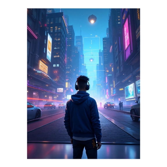 Diamond Art Kit for Adults, Cyberpunk Cityscape Print No.47 Diamond Painting for Adults Beginners, 5D DIY Diamond Art Painting Kits, Colorful Diamond Painting Craft for Home Decor 12x16