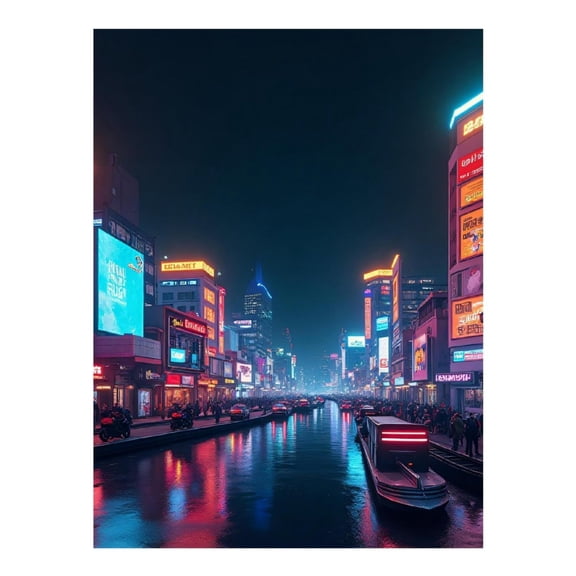 Diamond Art Kit for Adults, Cyberpunk Cityscape Print No.85 Diamond Painting for Adults Beginners, 5D DIY Diamond Art Painting Kits, Colorful Diamond Painting Craft for Home Decor 12x16