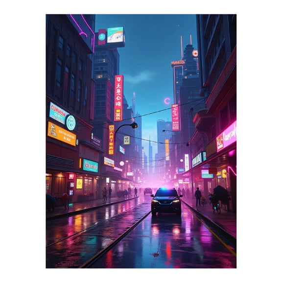 Diamond Art Kit for Adults, Cyberpunk Cityscape Print No.95 Diamond Painting for Adults Beginners, 5D DIY Diamond Art Painting Kits, Colorful Diamond Painting Craft for Home Decor 12x16