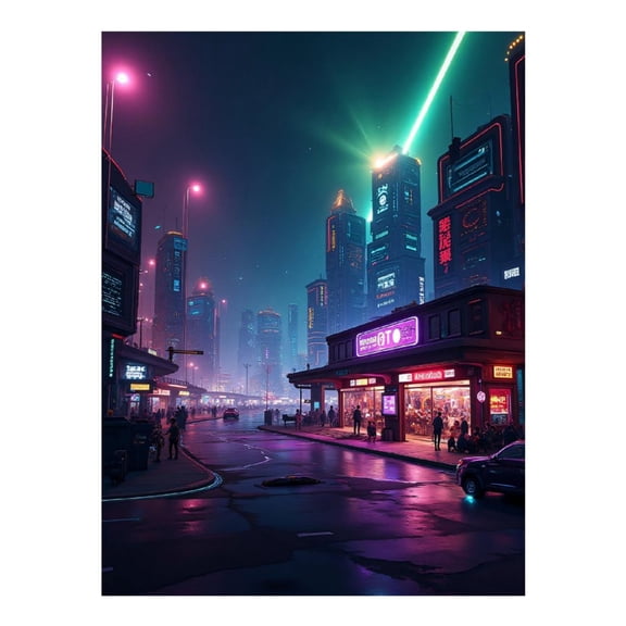 Diamond Art Kit for Adults, Cyberpunk Cityscape Print No.97 Diamond Painting for Adults Beginners, 5D DIY Diamond Art Painting Kits, Colorful Diamond Painting Craft for Home Decor 12x16