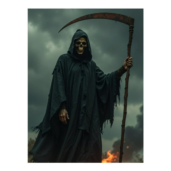 Diamond Art Kit for Adults, Dark Cloaked Figure Holding Scythe Diamond Painting for Adults Beginners, DIY Diamond Art Painting Kits, 5D Diamond Painting Crafts for Home Decor 12x16 Frameless