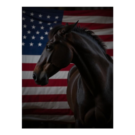 Diamond Art Kit for Adults, Dark Horse American Flag Diamond Painting for Adults Beginners, 5D DIY Diamond Art Painting Kits, Colorful Diamond Painting Craft for Home Decor 12x16