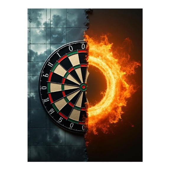 Diamond Art Kit for Adults, Dartboard Flames Fusion Art Diamond Painting for Adults Beginners, DIY Diamond Art Painting Kits, 5D Diamond Painting Crafts for Home Decor 12x16 Frameless