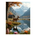 thumbnail image 1 of Diamond Art Kit for Adults, Deer By Alpine Lake In Autumn Diamond Painting for Adults Beginners, DIY Diamond Art Painting Kits, 5D Diamond Painting Crafts for Home Decor 12x16 Frameless, 1 of 7