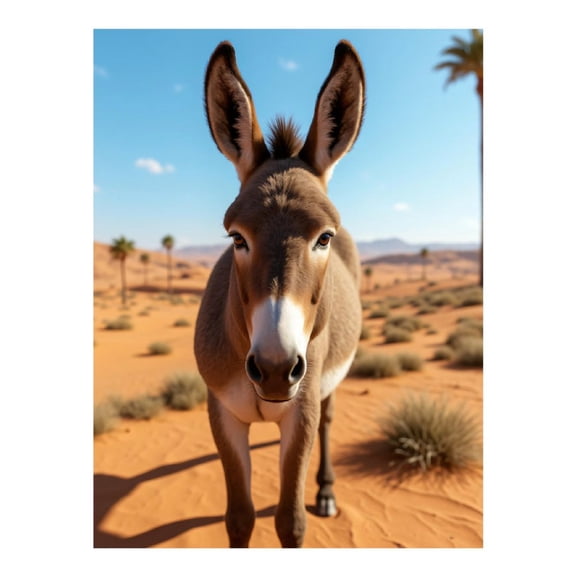 Diamond Art Kit for Adults, Desert Donkey Close-Up Landscape Diamond Painting for Adults Beginners, DIY Diamond Art Painting Kits, 5D Diamond Painting Crafts for Home Decor 12x16 Frameless