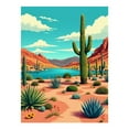 thumbnail image 1 of Diamond Art Kit for Adults, Desert Landscape Cactus Lake Scenery Diamond Painting for Adults Beginners, 5D DIY Diamond Art Painting Kits, Colorful Diamond Painting Craft for Home Decor 12x16, 1 of 7