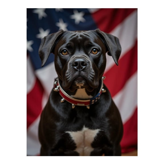Diamond Art Kit for Adults, Dog American Flag Collar Heroic Diamond Painting for Adults Beginners, DIY Diamond Art Painting Kits, 5D Diamond Painting Crafts for Home Decor 12x16 Frameless