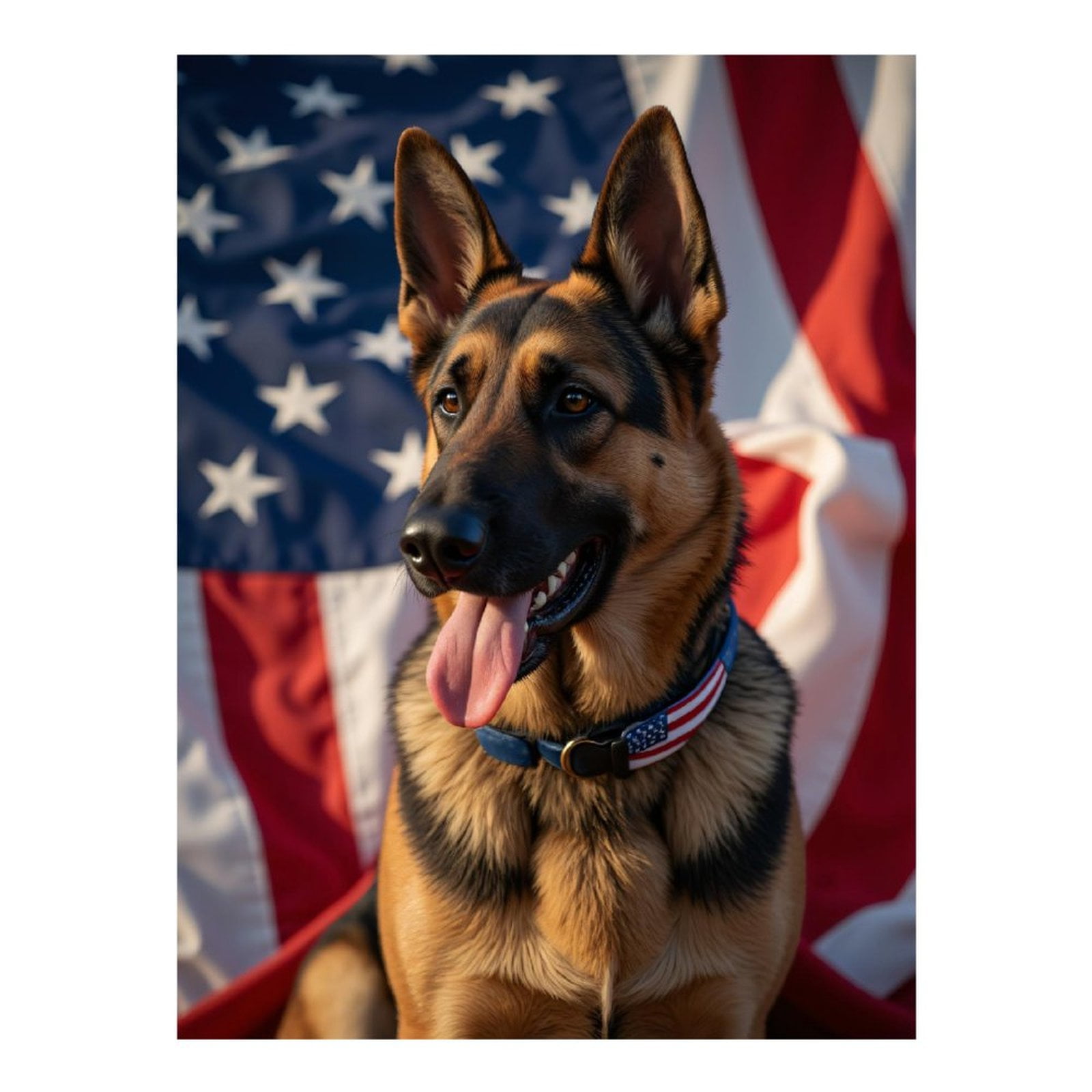 Diamond Art Kit for Adults, Dog American Flag Portrait Diamond Painting for Adults Beginners, 5D DIY Diamond Art Painting Kits, Colorful Diamond Painting Craft for Home Decor 12x16