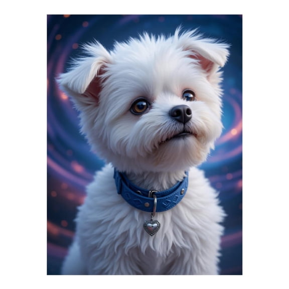 Diamond Art Kit for Adults, Dog Blue Collar Background Diamond Painting for Adults Beginners, 5D DIY Diamond Art Painting Kits, Colorful Diamond Painting Craft for Home Decor 12x16