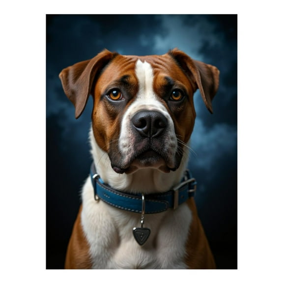 Diamond Art Kit for Adults, Dog Blue Collar Portrait Diamond Painting for Adults Beginners, 5D DIY Diamond Art Painting Kits, Colorful Diamond Painting Craft for Home Decor 12x16