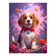 thumbnail image 1 of Diamond Art Kit for Adults, Dog Bow Tie Butterflies Flowers Diamond Painting for Adults Beginners, 5D DIY Diamond Art Painting Kits, Colorful Diamond Painting Craft for Home Decor 12x16, 1 of 7