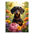 thumbnail image 1 of Diamond Art Kit for Adults, Dog In Colorful Flower Garden Diamond Painting for Adults Beginners, DIY Diamond Art Painting Kits, 5D Diamond Painting Crafts for Home Decor 12x16 Frameless, 1 of 7