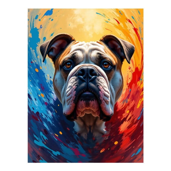 Diamond Art Kit for Adults, Dog Paint Splash Art Fusion Diamond Painting for Adults Beginners, DIY Diamond Art Painting Kits, 5D Diamond Painting Crafts for Home Decor 12x16 Frameless
