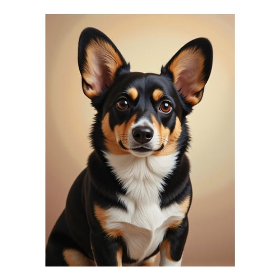 Diamond Art Kit for Adults, Dog Portrait Big Ears Smile Diamond Painting for Adults Beginners, DIY Diamond Art Painting Kits, 5D Diamond Painting Crafts for Home Decor 12x16 Frameless