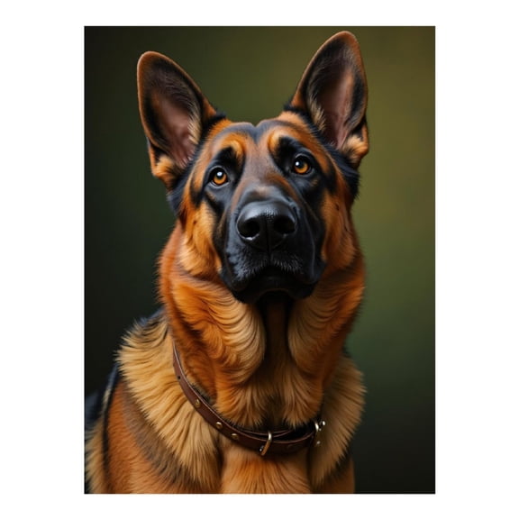 Diamond Art Kit for Adults, Dog Portrait Collar Alert Ears Diamond Painting for Adults Beginners, 5D DIY Diamond Art Painting Kits, Colorful Diamond Painting Craft for Home Decor 12x16