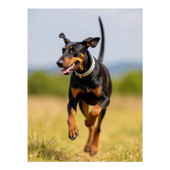 Diamond Art Kit for Adults, Dog Running In Field With Collar Diamond Painting for Adults Beginners, DIY Diamond Art Painting Kits, 5D Diamond Painting Crafts for Home Decor 12x16 Frameless