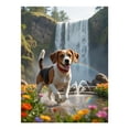 thumbnail image 1 of Diamond Art Kit for Adults, Dog Waterfall Rainbow Flowers Garden Diamond Painting for Adults Beginners, 5D DIY Diamond Art Painting Kits, Colorful Diamond Painting Craft for Home Decor 12x16, 1 of 7