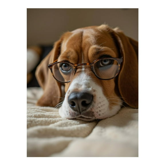 Diamond Art Kit for Adults, Dog Wearing Glasses Cozy Bed Diamond Painting for Adults Beginners, 5D DIY Diamond Art Painting Kits, Colorful Diamond Painting Craft for Home Decor 12x16