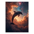 thumbnail image 1 of Diamond Art Kit for Adults, Dolphin Celestial Sunset Clouds Diamond Painting for Adults Beginners, DIY Diamond Art Painting Kits, 5D Diamond Painting Crafts for Home Decor 12x16 Frameless, 1 of 7