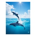 thumbnail image 1 of Diamond Art Kit for Adults, Dolphins Jumping Against Blue Sky Diamond Painting for Adults Beginners, DIY Diamond Art Painting Kits, 5D Diamond Painting Crafts for Home Decor 12x16 Frameless, 1 of 7