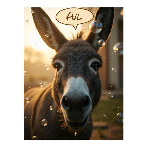 Diamond Art Kit for Adults, Donkey Bubbles Greeting Fun Diamond Painting for Adults Beginners, DIY Diamond Art Painting Kits, 5D Diamond Painting Crafts for Home Decor 12x16 Frameless