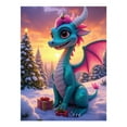 thumbnail image 1 of Diamond Art Kit for Adults, Dragon Winter Sunset Scene Diamond Painting for Adults Beginners, DIY Diamond Art Painting Kits, 5D Diamond Painting Crafts for Home Decor 12x16 Frameless, 1 of 7