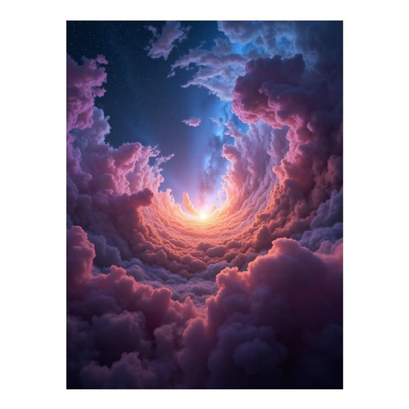 Diamond Art Kit for Adults, Dreamlike Skies Sunset Vortex Diamond Painting for Adults Beginners, DIY Diamond Art Painting Kits, 5D Diamond Painting Crafts for Home Decor 12x16 Frameless
