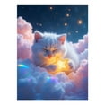 thumbnail image 1 of Diamond Art Kit for Adults, Dreamy Cat Holding Star Cloud Diamond Painting for Adults Beginners, 5D DIY Diamond Art Painting Kits, Colorful Diamond Painting Craft for Home Decor 12x16, 1 of 7