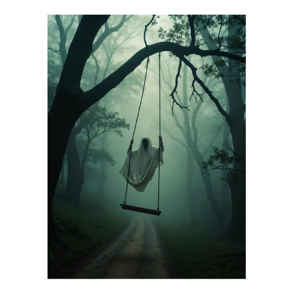 Diamond Art Kit for Adults, Eerie Forest Ghost Swing Diamond Painting for Adults Beginners, DIY Diamond Art Painting Kits, 5D Diamond Painting Crafts for Home Decor 12x16 Frameless