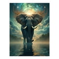 thumbnail image 1 of Diamond Art Kit for Adults, Elephant Starry Sky Reflection Diamond Painting for Adults Beginners, 5D DIY Diamond Art Painting Kits, Colorful Diamond Painting Craft for Home Decor 12x16, 1 of 7