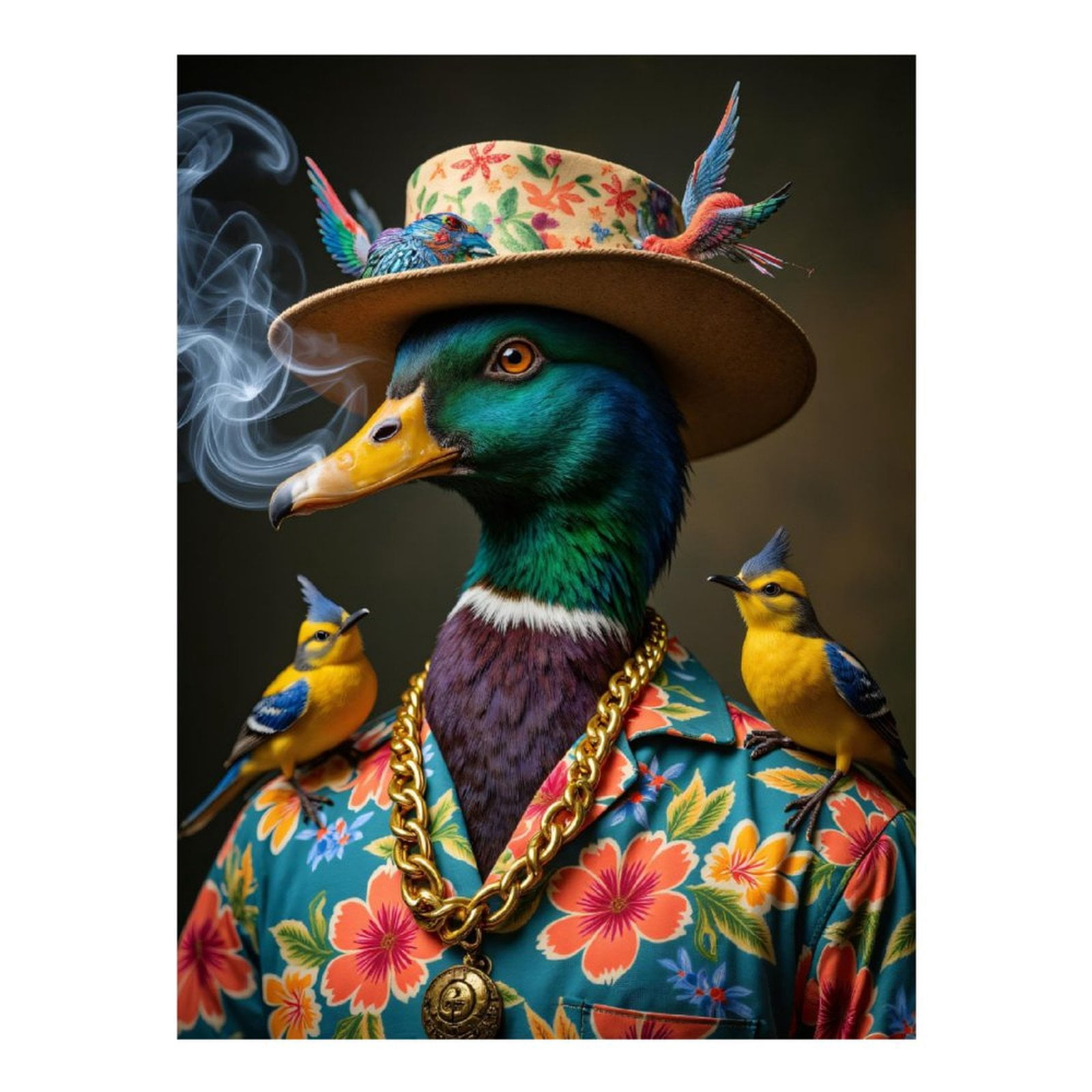 Diamond Art Kit for Adults, Exotic Duck Fashion Portrait Diamond Painting for Adults Beginners, DIY Diamond Art Painting Kits, 5D Diamond Painting Crafts for Home Decor 12x16 Frameless