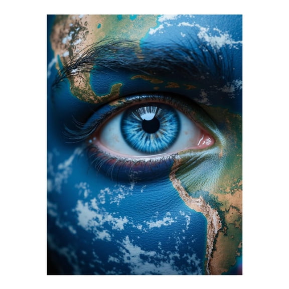 Diamond Art Kit for Adults, Eye World Map Art Concept Diamond Painting for Adults Beginners, 5D DIY Diamond Art Painting Kits, Colorful Diamond Painting Craft for Home Decor 12x16