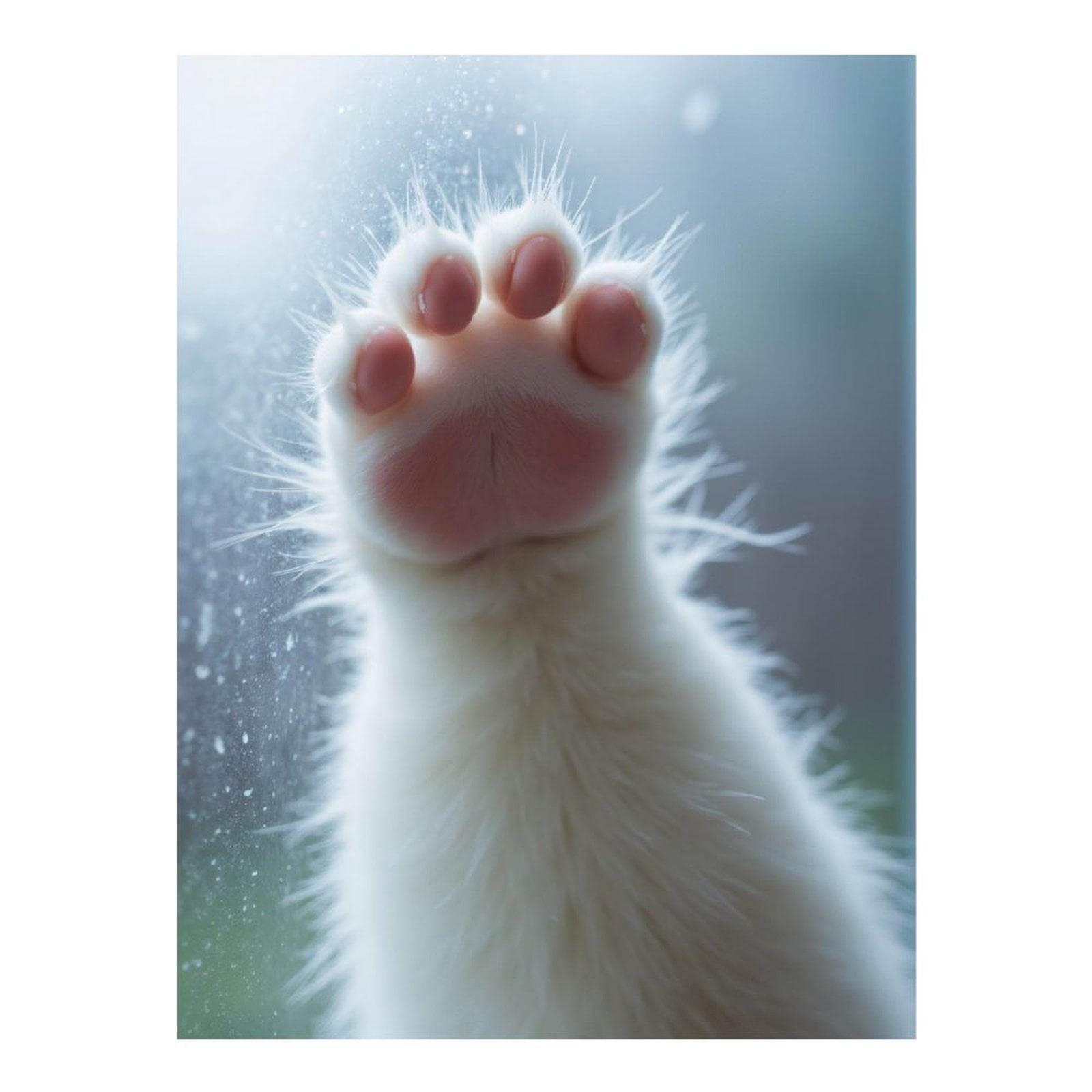 Diamond Art Kit for Adults, Feline Paw Against Glass Window Diamond Painting for Adults Beginners, DIY Diamond Art Painting Kits, 5D Diamond Painting Crafts for Home Decor 12x16 Frameless