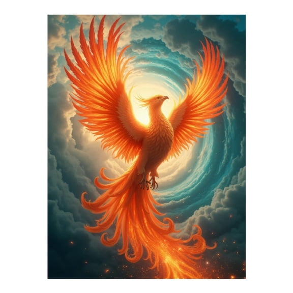 Diamond Art Kit for Adults, Fiery Bird Soaring Through Sky Diamond Painting for Adults Beginners, DIY Diamond Art Painting Kits, 5D Diamond Painting Crafts for Home Decor 12x16 Frameless