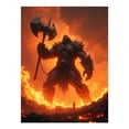thumbnail image 1 of Diamond Art Kit for Adults, Fiery Giant Warrior with Axe Diamond Painting for Adults Beginners, 5D DIY Diamond Art Painting Kits, Colorful Diamond Painting Craft for Home Decor 12x16, 1 of 7