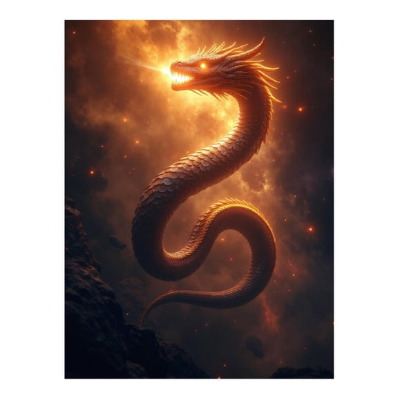 Diamond Art Kit for Adults, Fire Breathing Mythical Creature Diamond Painting for Adults Beginners, 5D DIY Diamond Art Painting Kits, Colorful Diamond Painting Craft for Home Decor 12x16