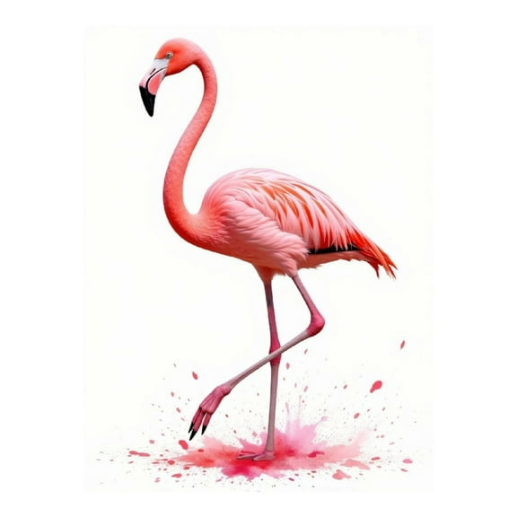 Diamond Art Kit for Adults, Flamingo Graceful Splash Art Diamond Painting for Adults Beginners, 5D DIY Diamond Art Painting Kits, Colorful Diamond Painting Craft for Home Decor 12x16